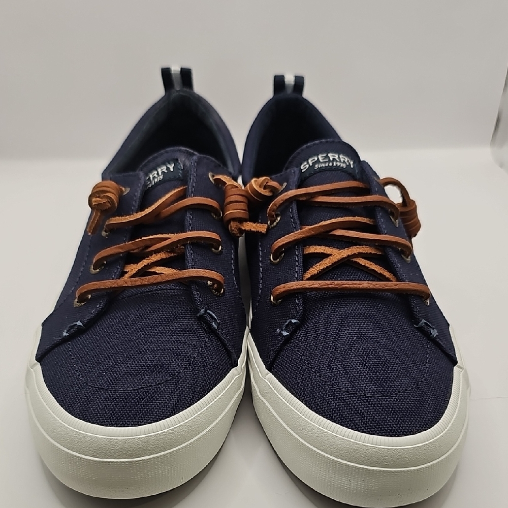 Sperry Crest Vibe Linen Sneakers - Navy
